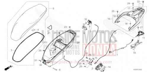 SIEGE/COMPARTIMENT A BAGAGES SH125ADP de 2023